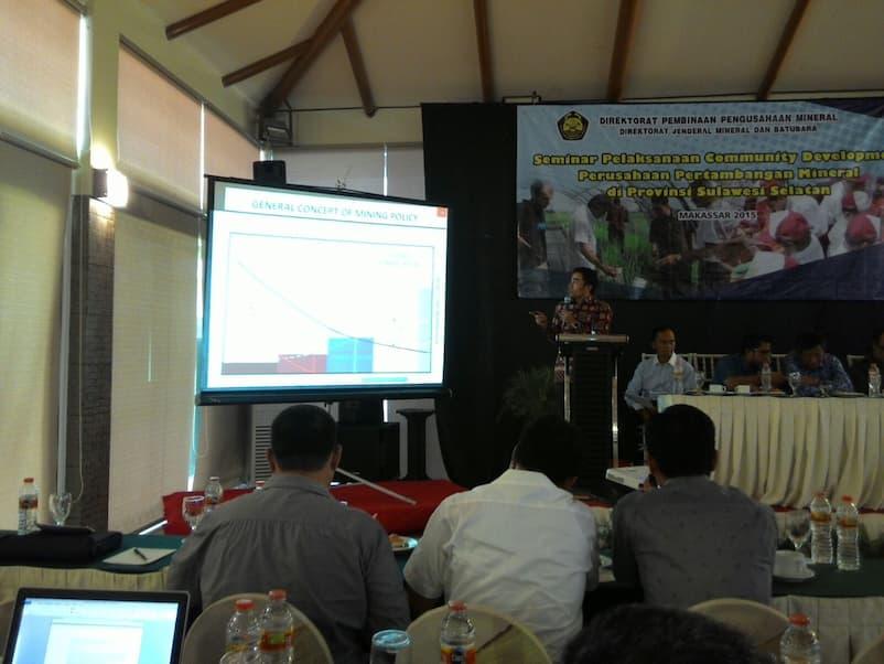 Seminar Pelaksanaan Community Development Perusahaan Pertambangan Mineral di Sulawesi Selatan
